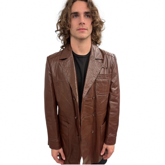Etienne Aigner Vintage Leather Coat size L
